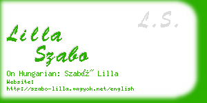 lilla szabo business card